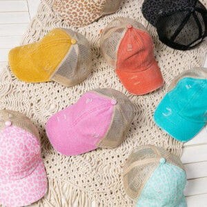 PREMIUM DISTRESS MESH BACK BASEBALL CAP