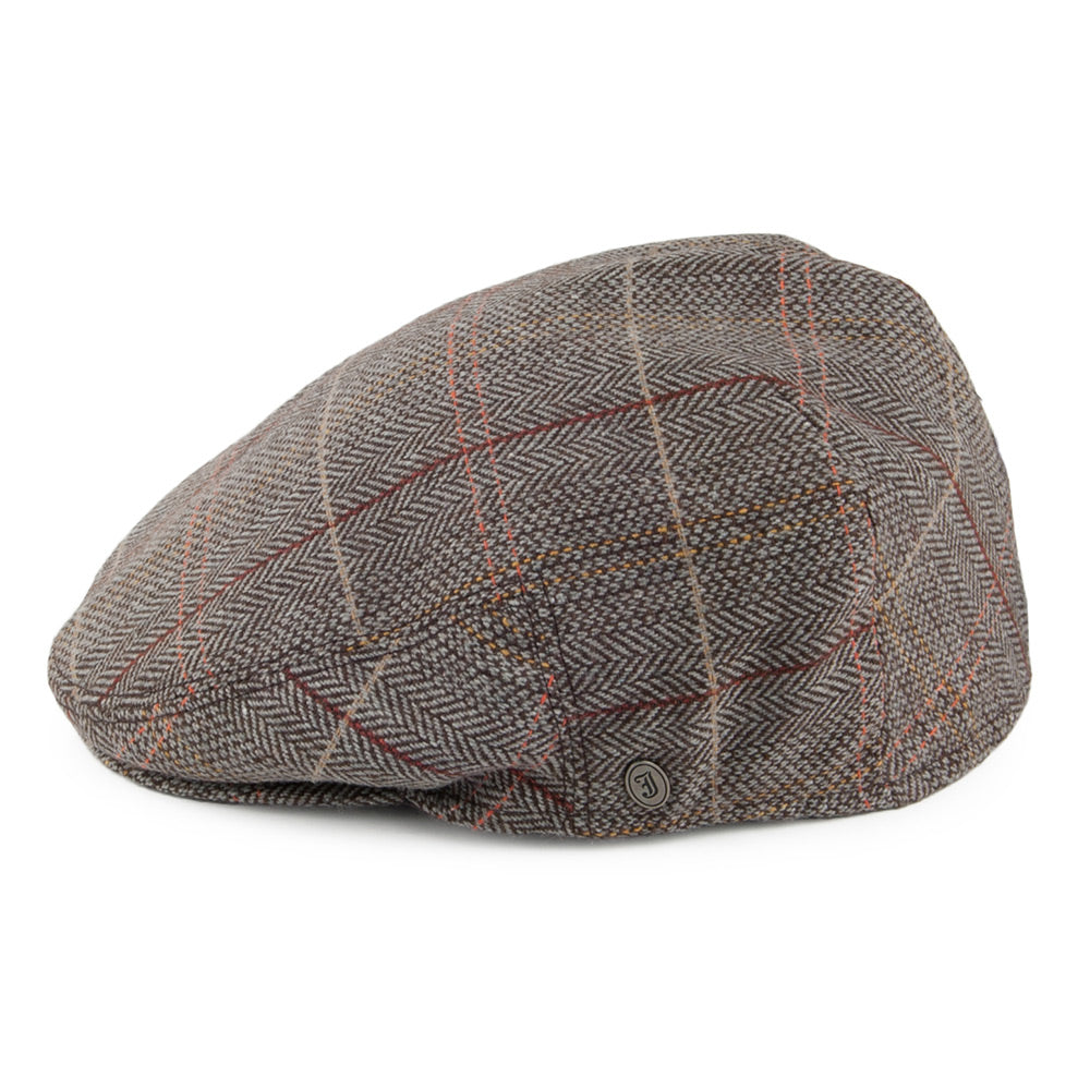 Brown-Grey Tweed Flat Cap - Image 3