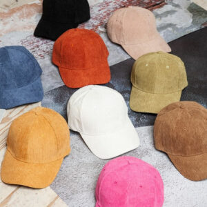 PLAIN CORDUROY BASEBALL CAP