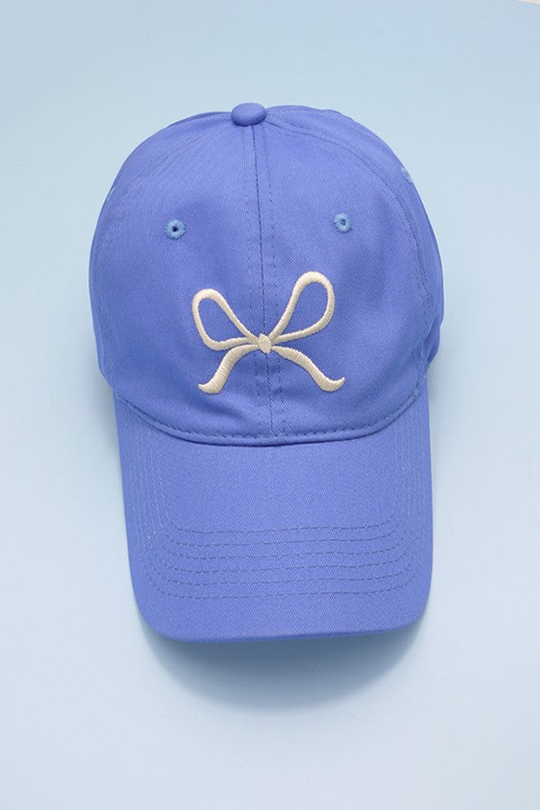BOW RIBBON BASEBALL HAT CAP - Image 4