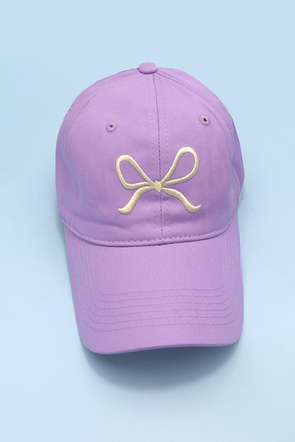 BOW RIBBON BASEBALL HAT CAP - Image 6