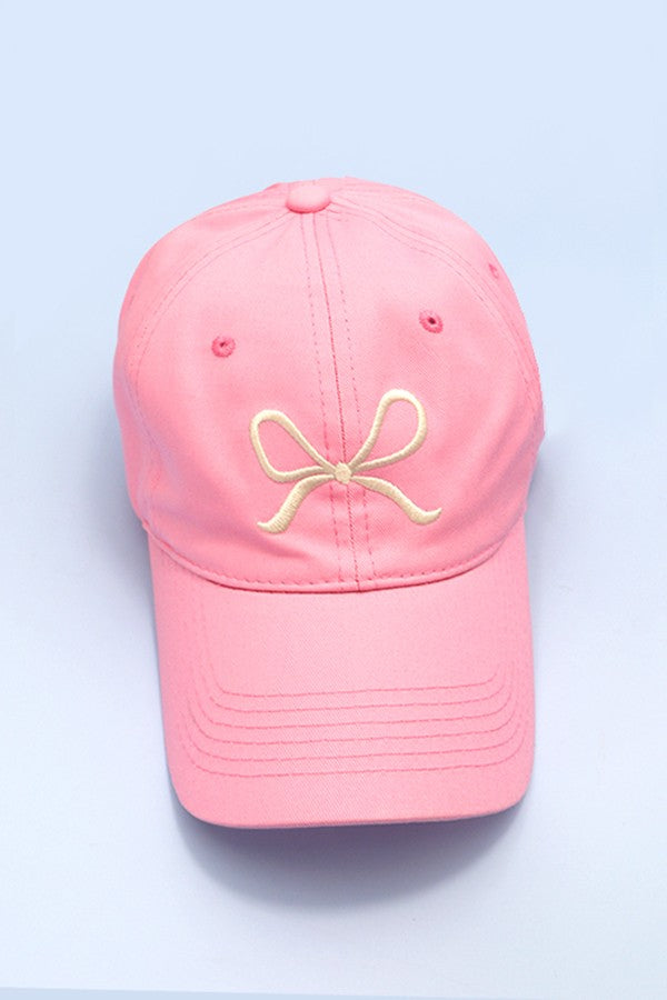 BOW RIBBON BASEBALL HAT CAP - Image 7