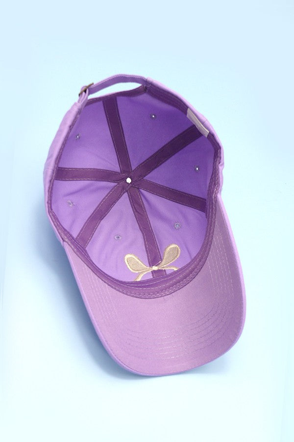 BOW RIBBON BASEBALL HAT CAP - Image 8