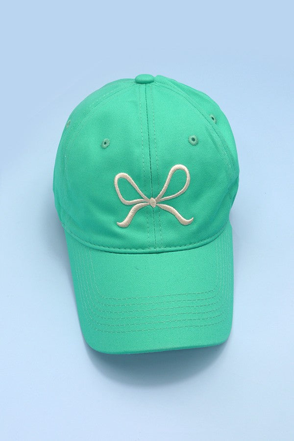 BOW RIBBON BASEBALL HAT CAP - Image 5