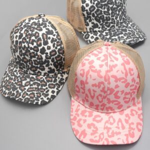 TRUCKER HAT LEOPARD ANIMAL FRONT MESH BACK CAP