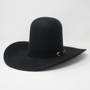 Tombstone 20X Black Open Crown Cowboy Felt Hat