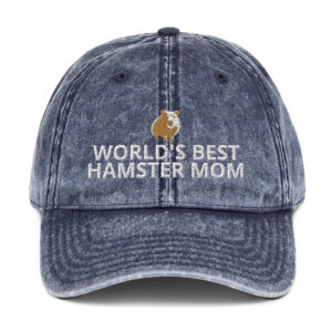 Hamster Vintage Cotton Twill Cap | World's Best Hamster Mom | Perfect gift for the Pet Hamster lover!
