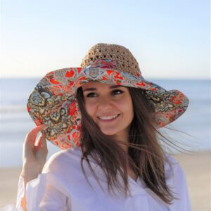 Summer Hats for Women, Womens Beach Hat, Straw Sun Hat, Packable Beach Hat, Garden Hat, 5" Wide Brim Sun Hat Women, Floppy Hat for Women