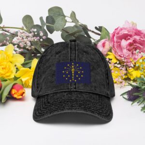 Indiana Flag Vintage Cotton Twill Cap
