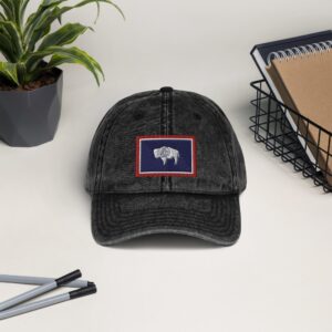 Wyoming Flag Vintage Cotton Twill Cap